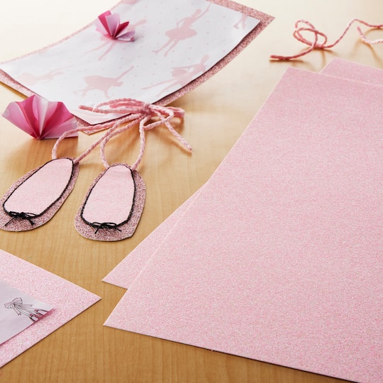 30 Pack: Light Pink Fine Glitter Paper by Recollections®, 12" x 12"